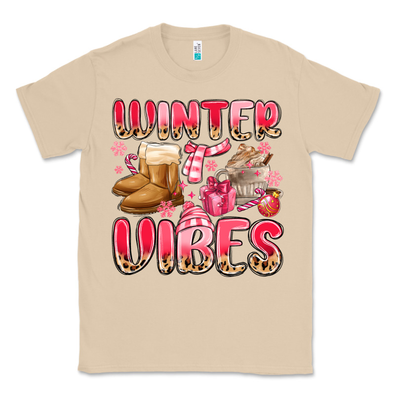 Pink Winter Vibes Classic Tee by MaliasSmallBusiness | Teevron