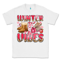 White pink winter vibes Classic Tee - MaliasSmallBusiness