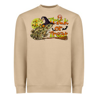 Mushroom Trick Or Treat With Frog Heavyweight Sweatshirt - LillyAllenDesigns