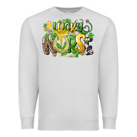 Dove Grey lucky nurse St. Patrick's Premium Sweatshirt - HowdyJamesFarm