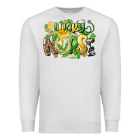 Oatmeal Heather lucky nurse St. Patrick's Premium Sweatshirt - HowdyJamesFarm