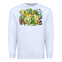 White lucky nurse St. Patrick's Premium Sweatshirt - HowdyJamesFarm