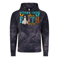 Cloud Black worry ends when faith begins Vintage Hoodie - NancyCooperArtShop