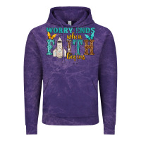 Cloud Purple worry ends when faith begins Vintage Hoodie - NancyCooperArtShop