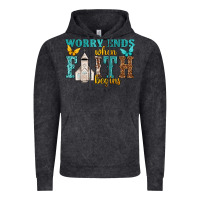 Vintage Black worry ends when faith begins Vintage Hoodie - NancyCooperArtShop