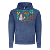 Vintage Denim worry ends when faith begins Vintage Hoodie - NancyCooperArtShop