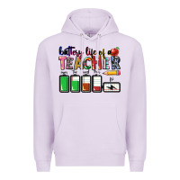 Lilac Battery life of a Teacher Premium Hoodie - CowGirlArtShop