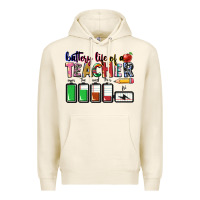 Tofu Battery life of a Teacher Premium Hoodie - CowGirlArtShop