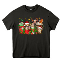 Asphalt christmas cows coffee Heavy Core Tee - Jasminsmagicworld