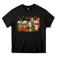 Black christmas cows coffee Heavy Core Tee - Jasminsmagicworld