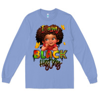 Colony Blue i am black history juneteenth Long Sleeve Tee - LillyAllenDesigns