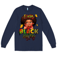 Navy i am black history juneteenth Long Sleeve Tee - LillyAllenDesigns