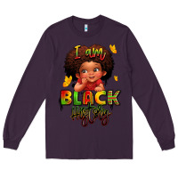 Plum i am black history juneteenth Long Sleeve Tee - LillyAllenDesigns