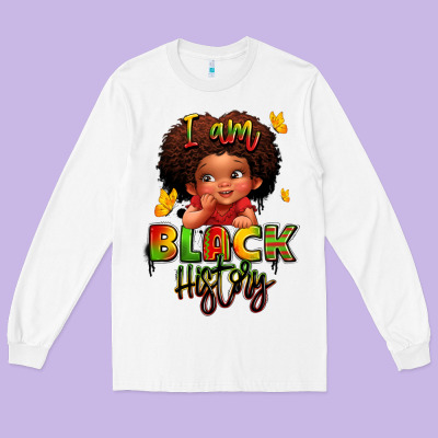 I Am Black History Juneteenth Long Sleeve Tee Designed By Lillyallendesigns