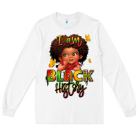 White i am black history juneteenth Long Sleeve Tee - LillyAllenDesigns