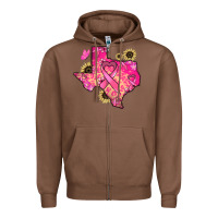 Chestnut Texas map Cancer Zipper Hoodie - HowdyJamesFarm