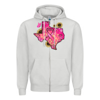 Dove Grey Texas map Cancer Zipper Hoodie - HowdyJamesFarm