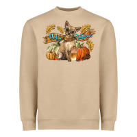 Mushroom Hello Autumn With Chihuahua Dog Heavyweight Sweatshirt - LillyAllenDesigns