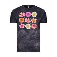 Cloud Black flowers Vintage Tee - MaliasSmallBusiness