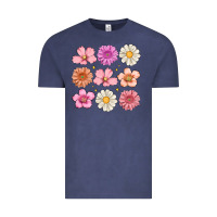 Vintage Denim flowers Vintage Tee - MaliasSmallBusiness