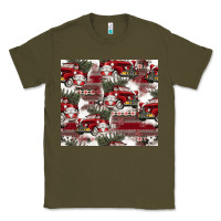 Army Green vintage christmas car pattern Classic Tee - CowhideDigitalArt