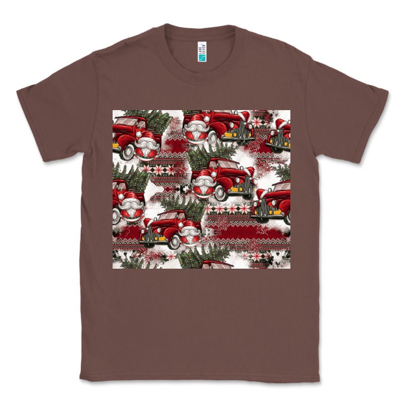 Vintage Christmas Car Pattern Classic Tee by CowhideDigitalArt | Teevron