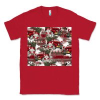 Red vintage christmas car pattern Classic Tee - CowhideDigitalArt