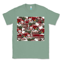 Sage vintage christmas car pattern Classic Tee - CowhideDigitalArt