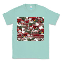 Seafoam vintage christmas car pattern Classic Tee - CowhideDigitalArt