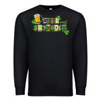 Black Beer and shamrock Premium Sweatshirt - CowGirlArtShop