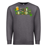 Charcoal Heather Beer and shamrock Premium Sweatshirt - CowGirlArtShop