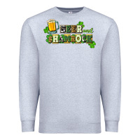 Heather Grey Beer and shamrock Premium Sweatshirt - CowGirlArtShop