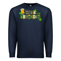 Navy Beer and shamrock Premium Sweatshirt - CowGirlArtShop