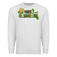 Oatmeal Heather Beer and shamrock Premium Sweatshirt - CowGirlArtShop