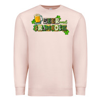 Pale Pink Beer and shamrock Premium Sweatshirt - CowGirlArtShop