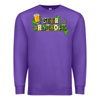 Purple Beer and shamrock Premium Sweatshirt - CowGirlArtShop