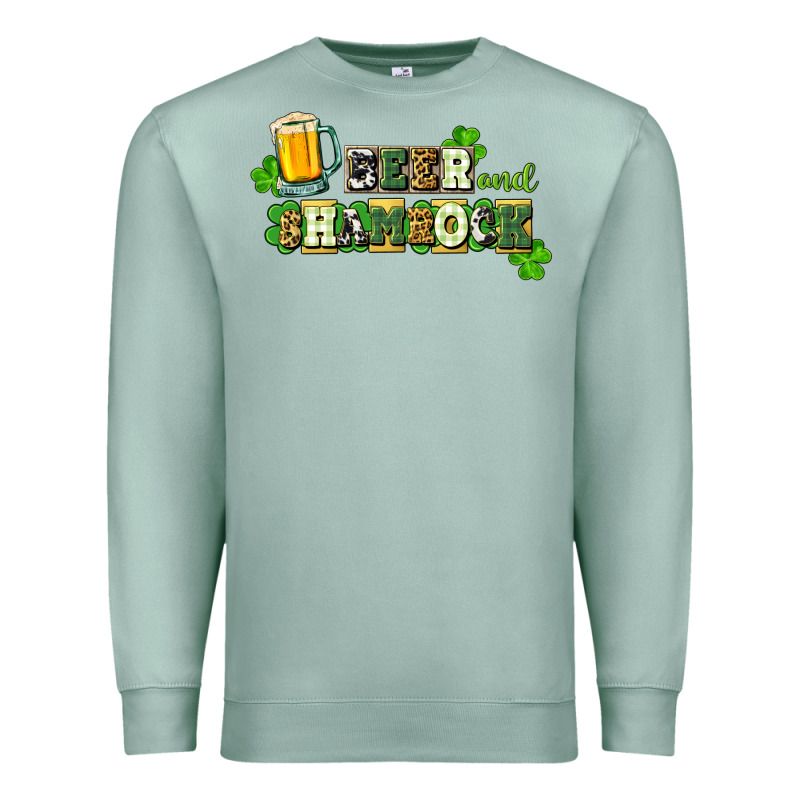 Beer And Shamrock Premium Sweatshirt by CowGirlArtShop | Teevron