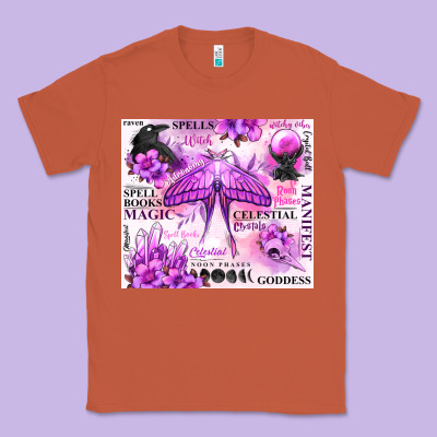 Witchy Celestial Witch Classic Tee Designed By Maliassmallbusiness