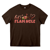 Chocolate Brown let's flamingle Heavy Core Tee - Artiststas