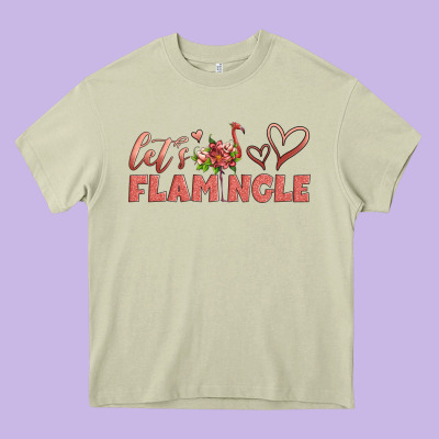 Let's Flamingle Heavy Core Tee Designed By Artiststas