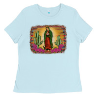 Baby Blue western our lady of guadalupe Ladies Tee - JahusDesignShop