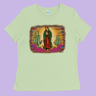 Western Our Lady Of Guadalupe Ladies Tee Designed By Jahusdesignshop