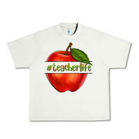 Pistachio teacher life with apple Urban Heavy Tee - NancyCooperArtShop