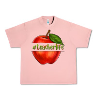 Salmon teacher life with apple Urban Heavy Tee - NancyCooperArtShop