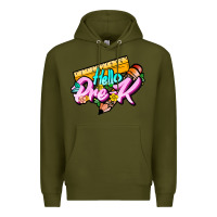 Army Green hello pre k Premium Hoodie - JahusDesignShop