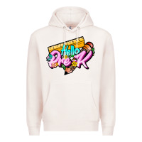 Pale Pink hello pre k Premium Hoodie - JahusDesignShop