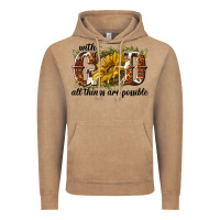 Vintage Coffee with god all things are possible Vintage Hoodie - NancyCooperArtShop