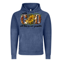 Vintage Denim with god all things are possible Vintage Hoodie - NancyCooperArtShop