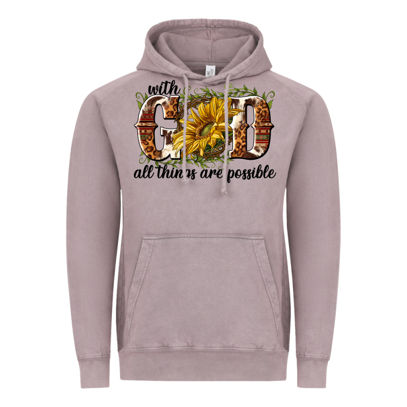 With God All Things Are Possible Vintage Hoodie by NancyCooperArtShop | Teevron
