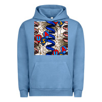 Pigment Pebble Blue usa balloons seamless pattern Urban Hoodie - BundleAndBundleShop